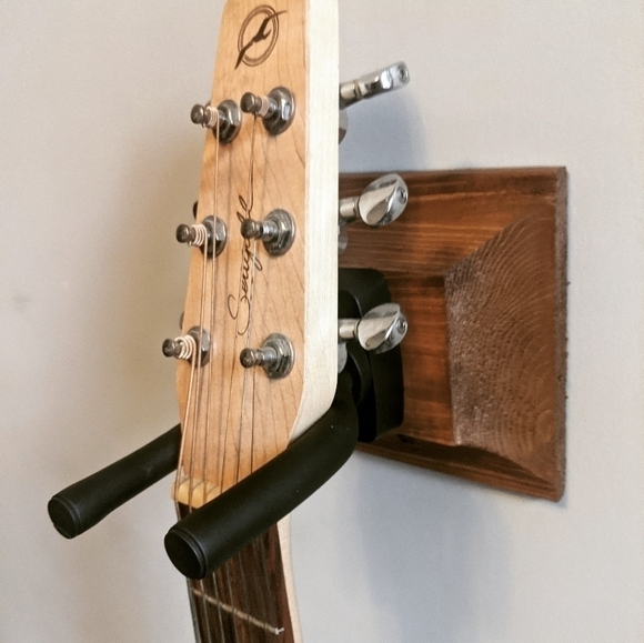 Wooden adjustable guitar wall hanger- display-Gift for him-Music lover r… - Picture 3 of 5